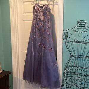 ALYCE Orchid  Evening Gown, size 6 with spaghetti straps.